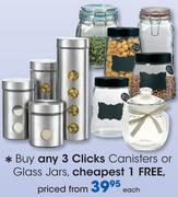 Clicks Canisters Or Glass Jars-Each