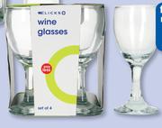 Clicks 4 Pack Wine Glasses White Wine-Per Pack