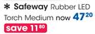 Safeway Rubber LED Torch Medium-Each