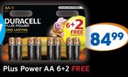 Duracell Plus Power AA 6+ 2 Free