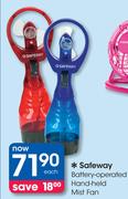 Safeway Battery-Operated Hand-Held Mist Fan-Each