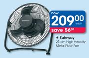 Safeway 23cm High Velocity Metal Floor Fan