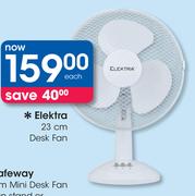 Elektra 23cm Desk Fan
