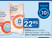 Clicks Auto Or Hi Foam Washing Powder-1Kg Or 2Kg Each