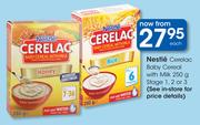 Nestle Cerelac Baby Cereal With Milk-250g Stage 1, 2 Or 3-Each