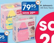 Johnson's 288 Baby Wipes-Per Pack
