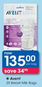 Avent 25 Breast Milk Bags-Per Bag