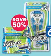 Dorco Pace 6 Plus Razor Plus 2 Up Blades-Per Pack