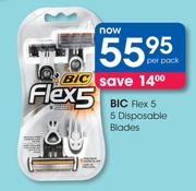Bic Flex5 5 Disposable Blades-Per Pack