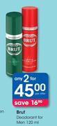Brut Deodorant For Men-2 x 120ml
