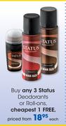 Status Deodorants Or Roll-Ons-Each