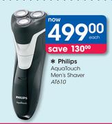 Philips Aqua Touch Men's Shaver AT610-Each