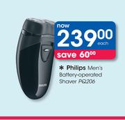 Philips Men's Battery Operated Shaver PQ206-Each