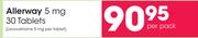 Allerway 5mg 30 Tablets-Per Pack