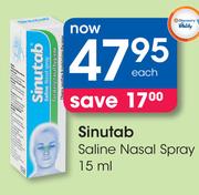 Sinutab Saline Nasal Spray-15ml