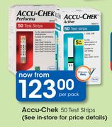 Accu Chek 50 Test Strips-Per Pack