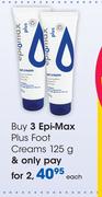 Epi Max Plus Foot Creams-125g Each