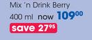 Herbex Mix n Drink Berry-400ml Each