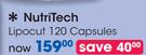 Nutri Tech Lipocut 120 Capsules-Each
