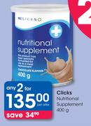 Clicks Nutritional Supplement-2 x 400g 