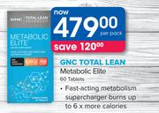 GNC Total Lean Metabolic Elite 60 Tablets-Per Pack