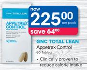 GNC Total Lean Appertrex Control 60 Tablets-Per Pack