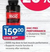 GNC Pro Performance L-Glutamine 1500 45 Servings-Each