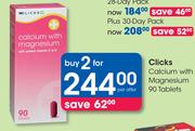 Clicks Calcium With Magnesium 90 Tablets-For 2