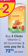 Clicks Vitamin C 60 Gummies-Per Pack
