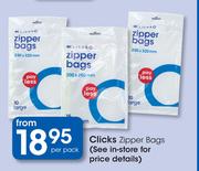 Clicks Zipper Bags-Per Pack