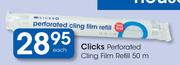 Clicks Perforated Cling Film Refill-50m Each