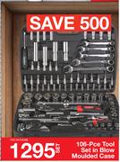 Tomihawk 106 Pcs Tool Set In Blow Moulded Case-Per Set
