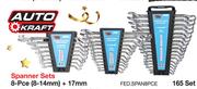 Auto Kraft 8 Pcs (8-14mm) +17mm Spanner Set-Per Set 