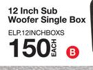 12 Inch Sub Woofer Single Box