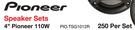 Pioneer 4" 110W Speaker Set-Per Set