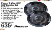Pioneer 3 Way 400W 6x9" Speaker Set-Per Set