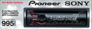 Sony Head Unit: Radio + USB/CD/MP3 Compatible Audio System