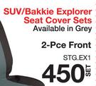 SUV/Bakkie Explorer Seat Cover Set(2 Pcs Front) In Grey-Per Set