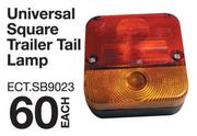 Universal Square Trailer Tail Lamp-Each