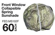 Front Window Collapsible Spring Sunshade-Each