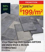 Artens Old Stone Click System Vinyl Flooring (1.49Sqm/Box)-61cm x 30.5cm Per Sqm