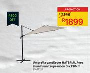 Naterial Avea Aluminium Taupe Moon Cantilever Umbrella Dia 290cm