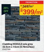 Modulo Oslo Grey Cladding (0.78Sqm/Box)-32.5cm x 7.5cm Per Sqm