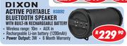 Dixon Active Portable Bluetooth Speaker With Built-In Rechargeable Battery BS0092