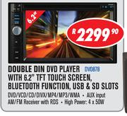 Dixon Double Din DVD Player With 6.2" TFT Touch Screen,Bluetooth Function,USB And SD Slots 
