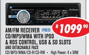 Dixon AM/FM Receiver CD/MP3/WMA With Ipod And RDS Control,USB And SD Slots And Detachable Face IP861