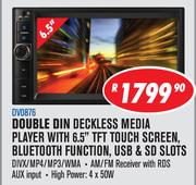 Dixon Double Din Deckless Media Player With 6.5" TFT Touch Screen,Bluetooth Function,USB And SD Slot