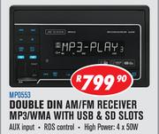Dixon Double Din AM/FM Receiver MP3/WMA With USB And SD Slots MP0553