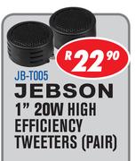 Jebson 1" 20W High Efficiency Tweeters Pair JB-T005