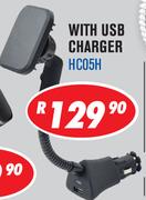 Dixon Universal Magnetised Smartphone Stands With USB Charger HC05H